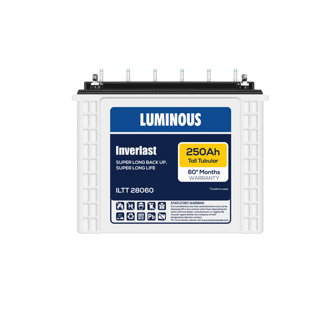 Luminous ILTT 28060 250Ah Inverlast Tall Tubular Inverter Battery